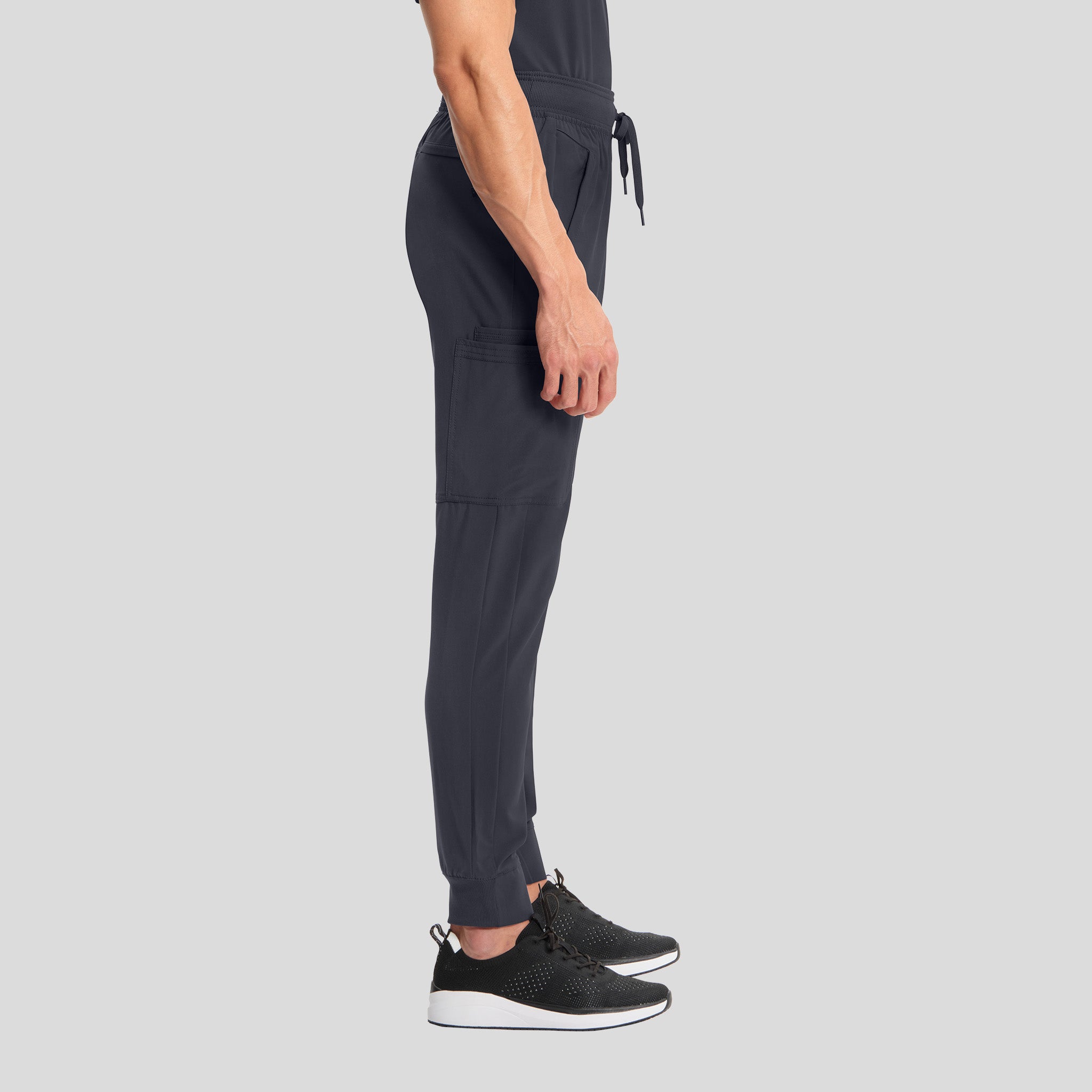 Infinity Men's Drawstring Jogger Scrub Pant | Pewter