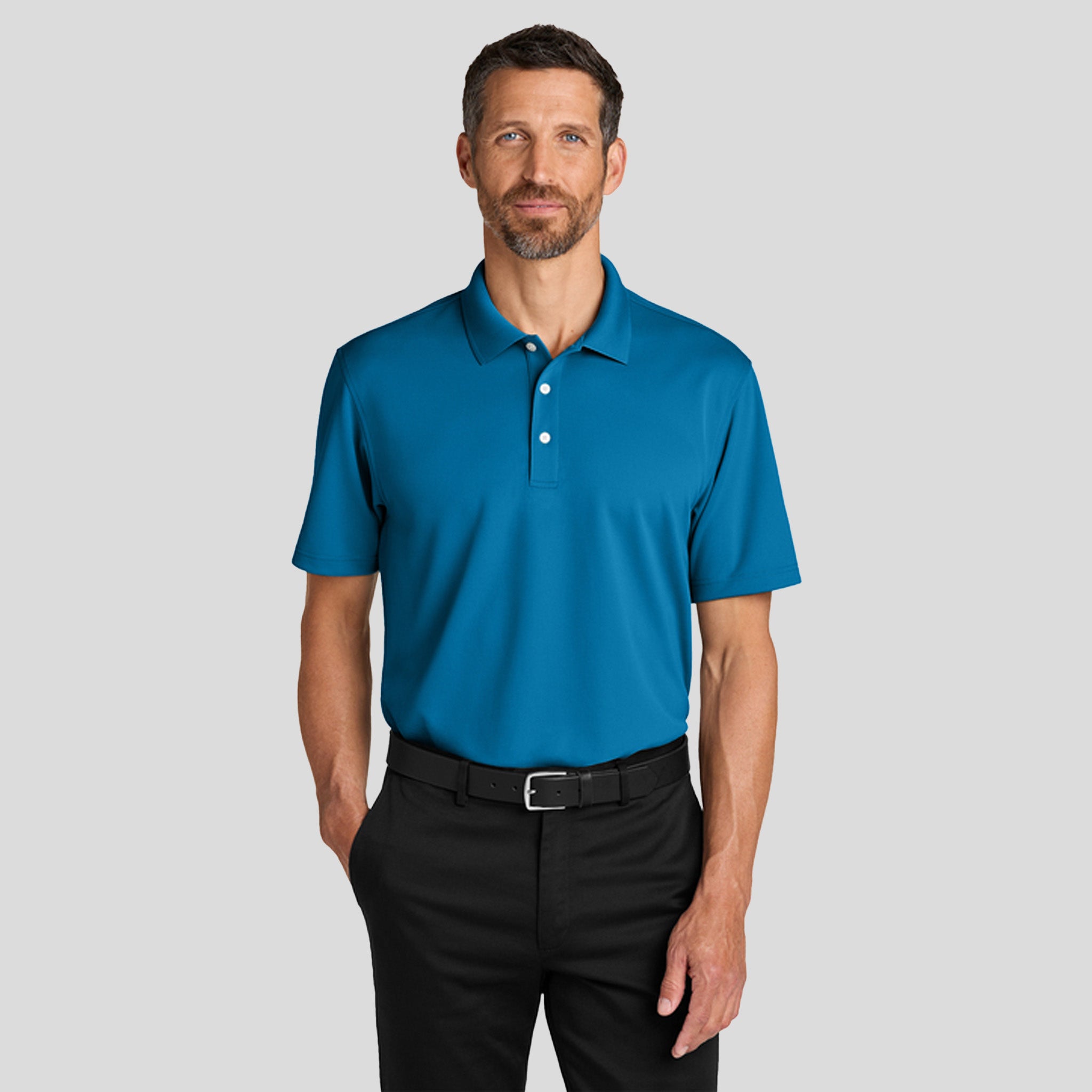 Men's Dry Zoneยฎ Stain-Release Grid Polo | Imperial Blue