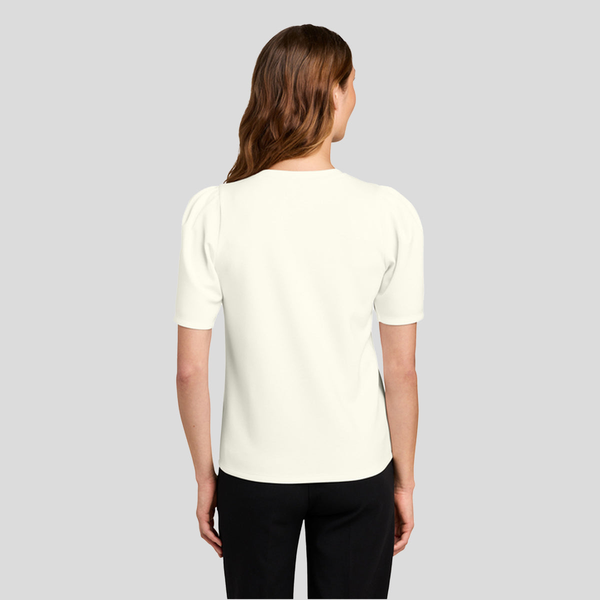 Women’s Short Sleeve Lite Spacer Top | Ivory Chiffon