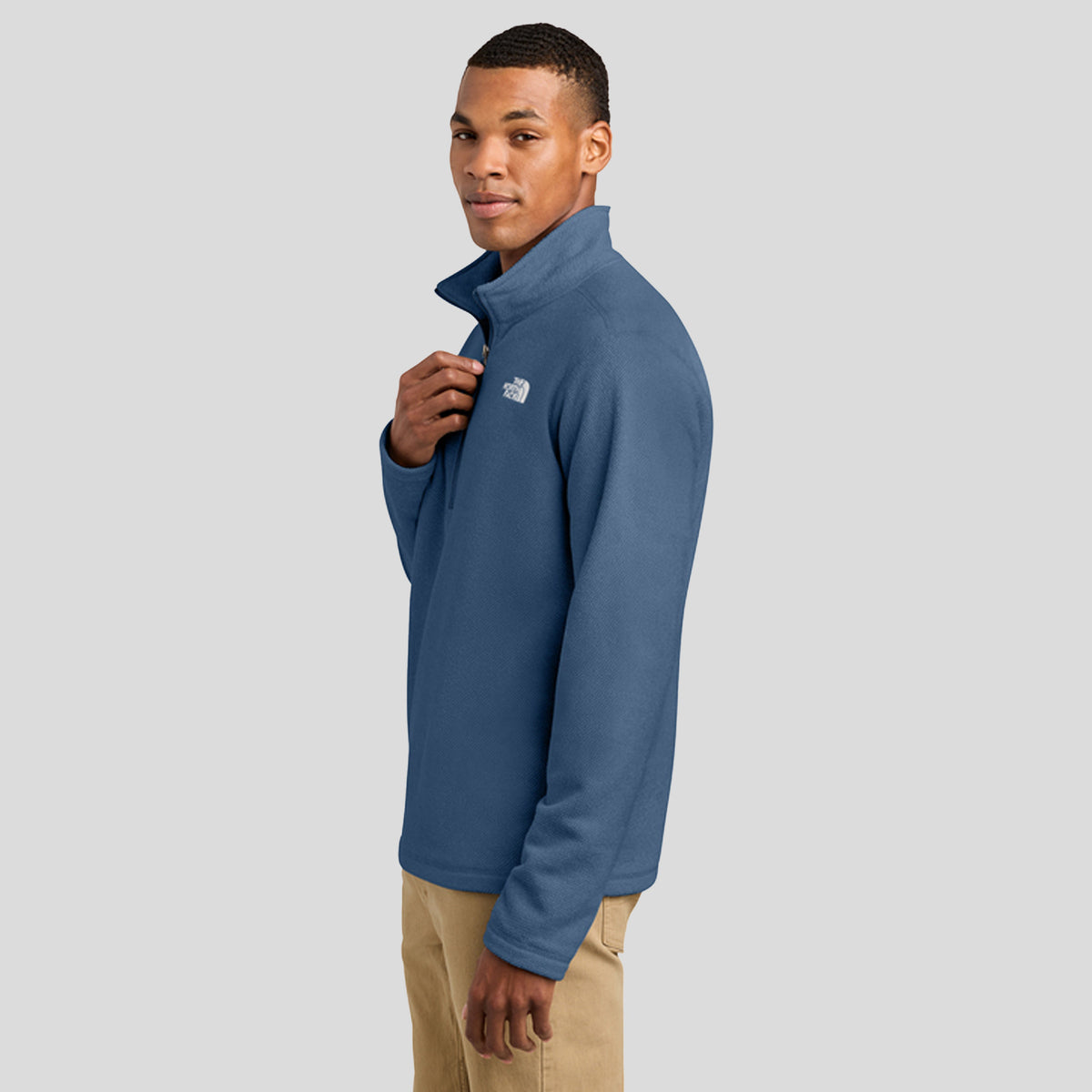 Men's Textured Pine Grove 1/2-Zip | Shady Blue Heather