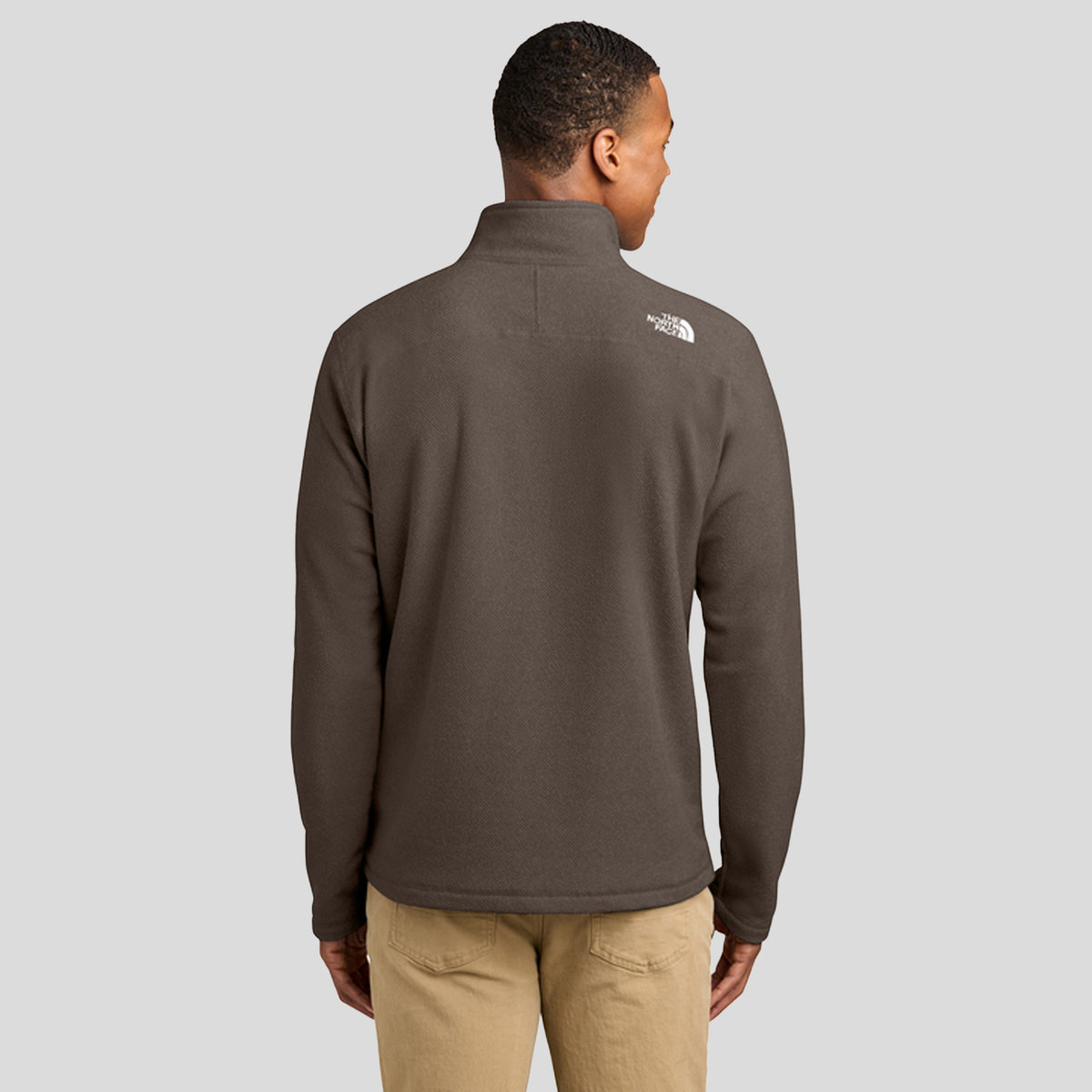 Men's Textured Pine Grove 1/2-Zip | Smokey Brown Heather