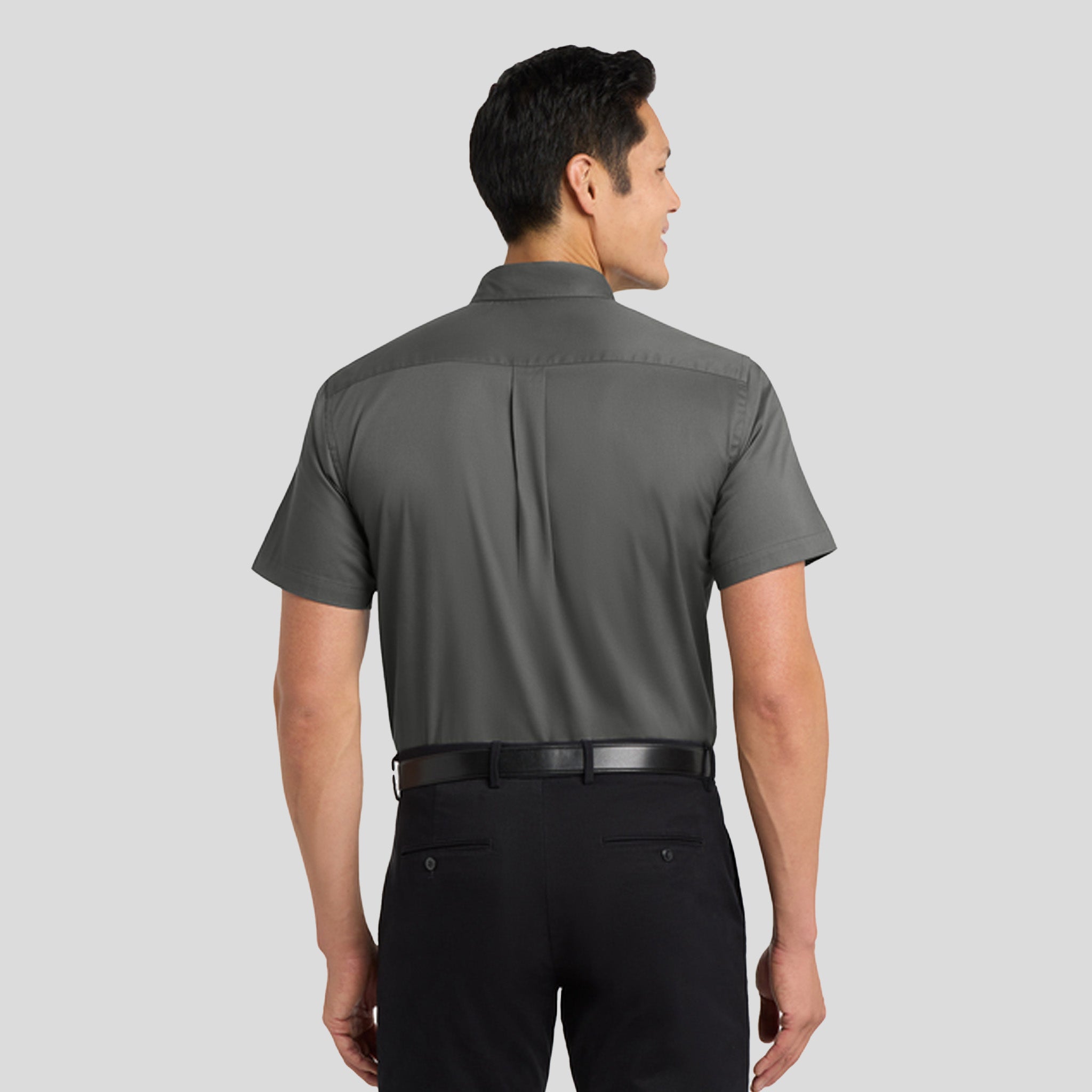 Short Sleeve Easy Care Shirt | Steel Grey/Light Stone