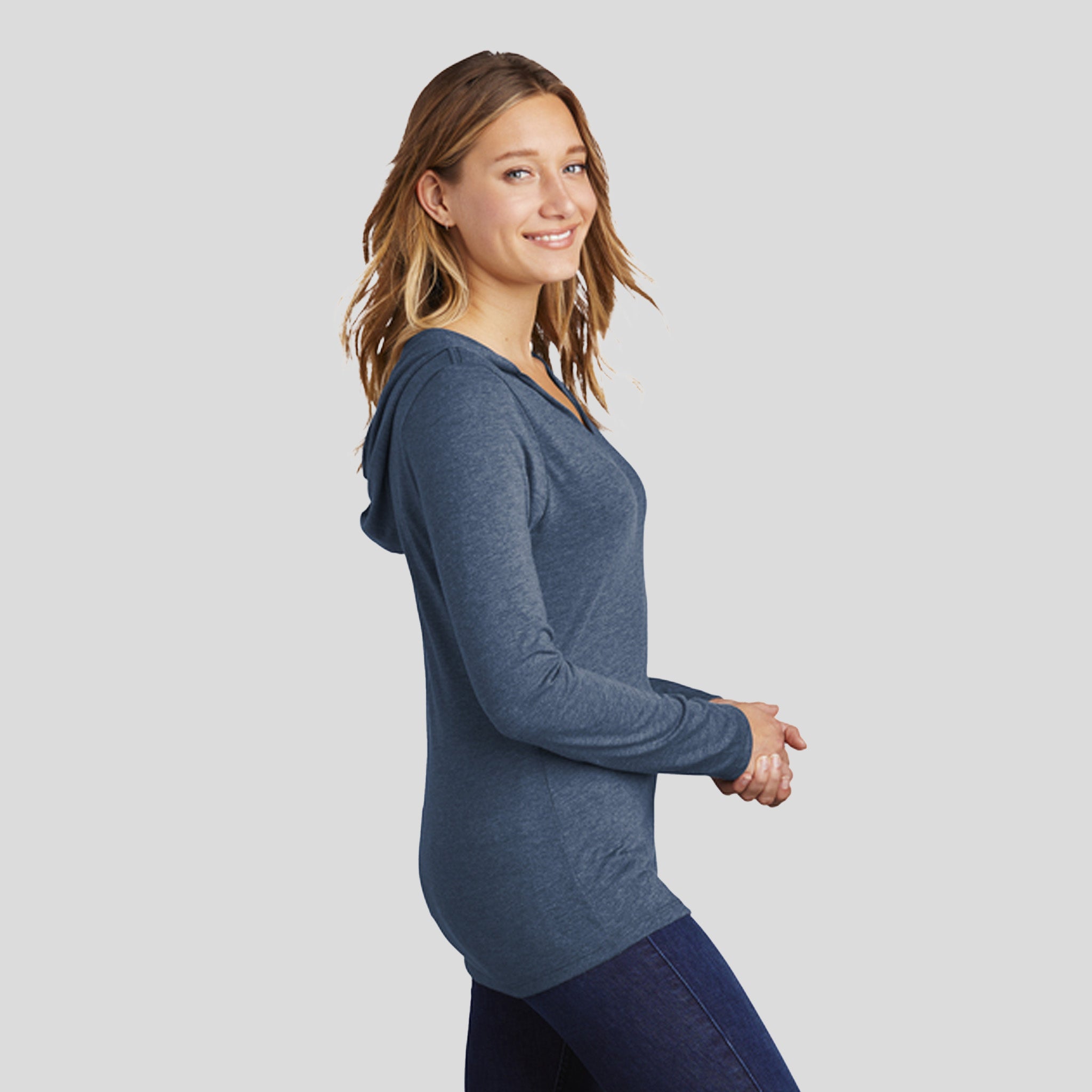 Womenโs Perfect Tri ยฎ Long Sleeve Hoodie | Navy Frost