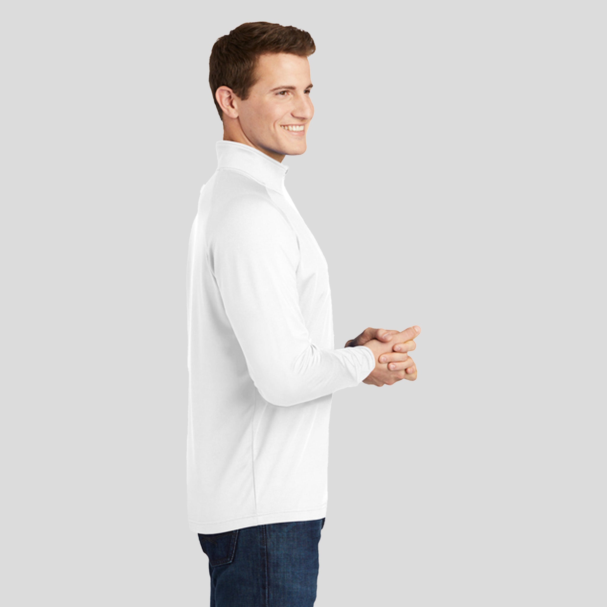 Sport-Wickยฎ Stretch 1/4-Zip Pullover | White