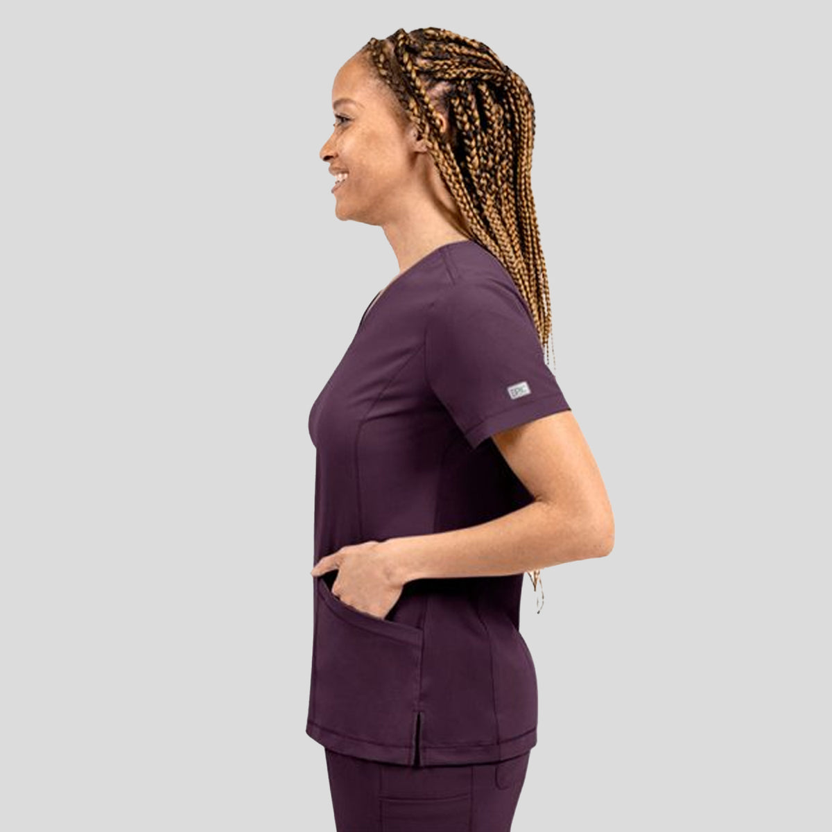 Women's V-Neck Top | Raisin